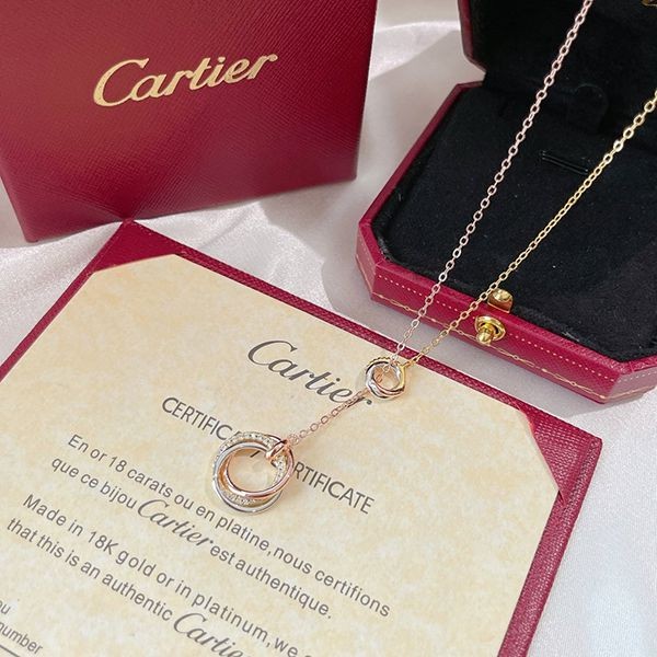 カルティエ トリニティ ネックレス コピー 18K ダイヤモンド kal33823