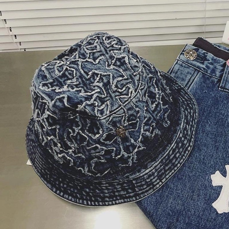 売上総額１位！クロムハーツ コピー Dagger Denim Hat ダガー デニム バケットハット Kuq13360