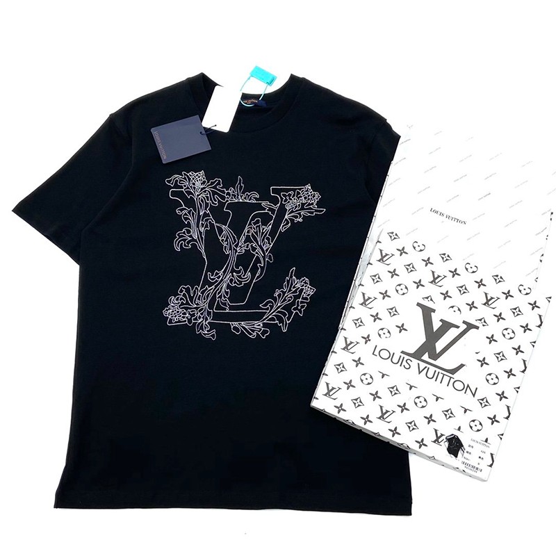 一目惚れ♪ルイヴィトン Tシャツ 偽物 限定 半袖 エンブロイダリー vue04766