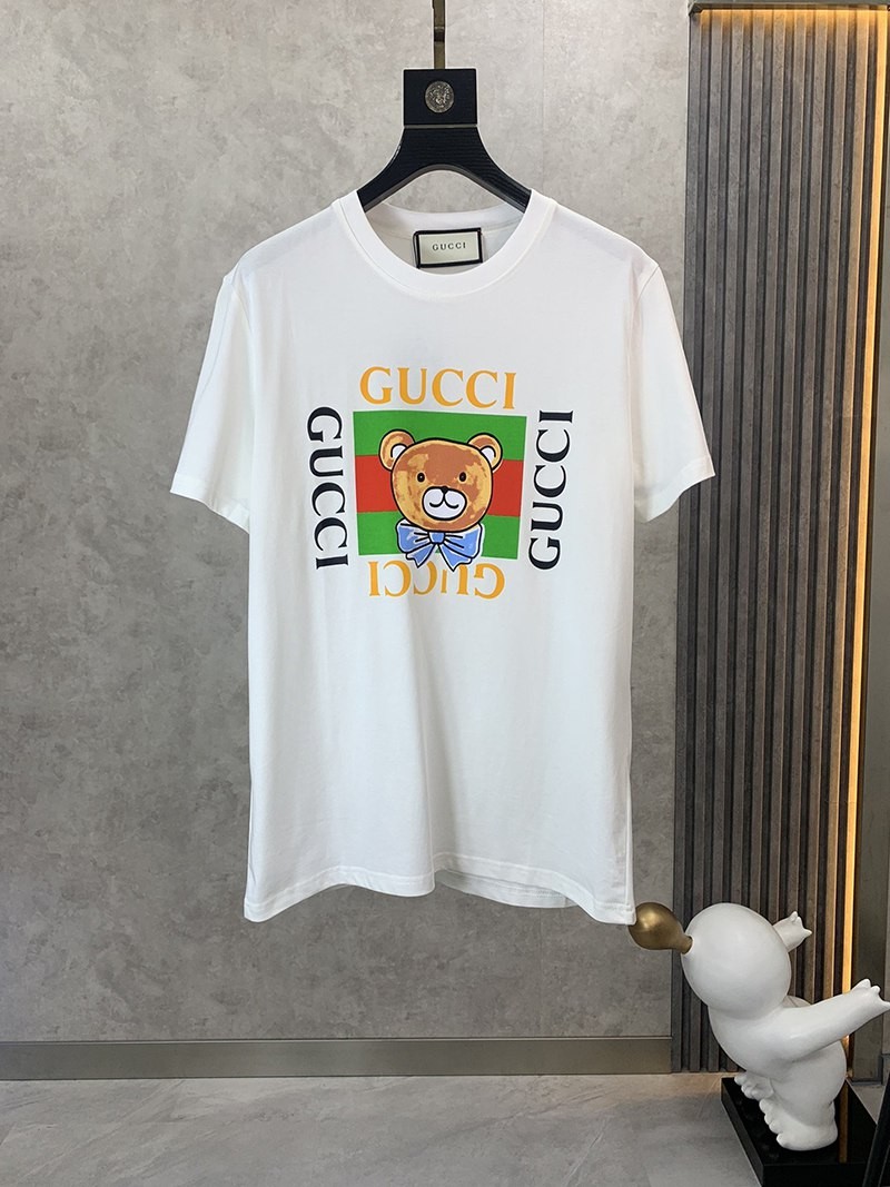 可愛い グッチ コットン Tシャツ 半袖 スーパーコピーロゴ guv10858