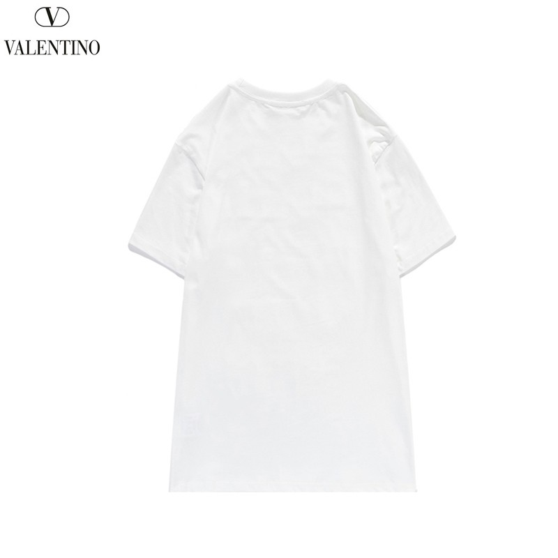 関税込ヴァレンティノ Tシャツ 偽物 VLTN コットンロゴ Tシャツ 2色 Vua65573