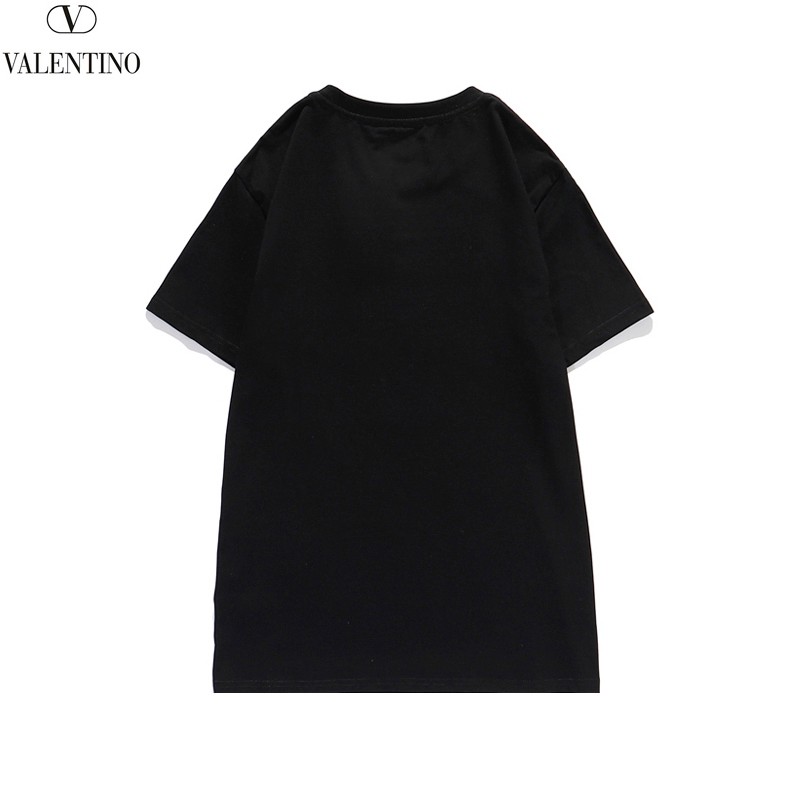 関税込ヴァレンティノ Tシャツ 偽物 VLTN コットンロゴ Tシャツ 2色 Vua65573