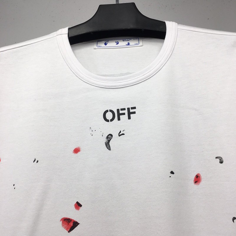 日本未入荷OFF WHITE Tシャツ 偽物 スプレー カラバッジョ スリムフィット off22653