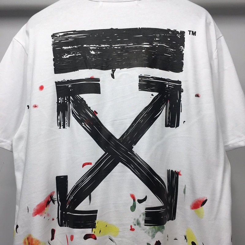 日本未入荷OFF WHITE Tシャツ 偽物 スプレー カラバッジョ スリムフィット off22653