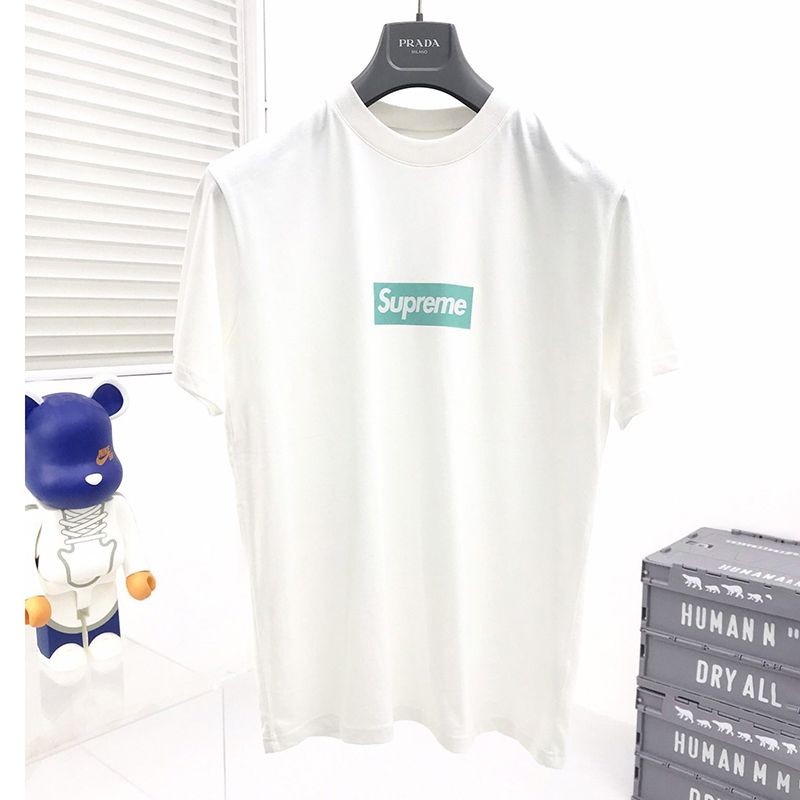 【日本未発売】シュプリーム ティファニー tシャツ 偽物 ボックス ロゴ  "ホワイト" SUP-FW21-269