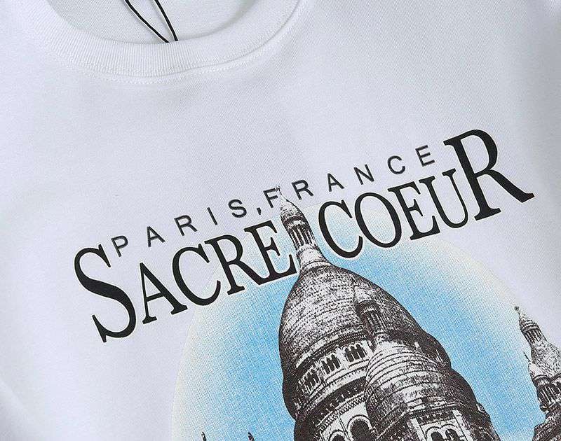 一目惚れ♪バレンシアガ クルーネック Tシャツ 偽物 SACRE COEUR ホワイト baz66910