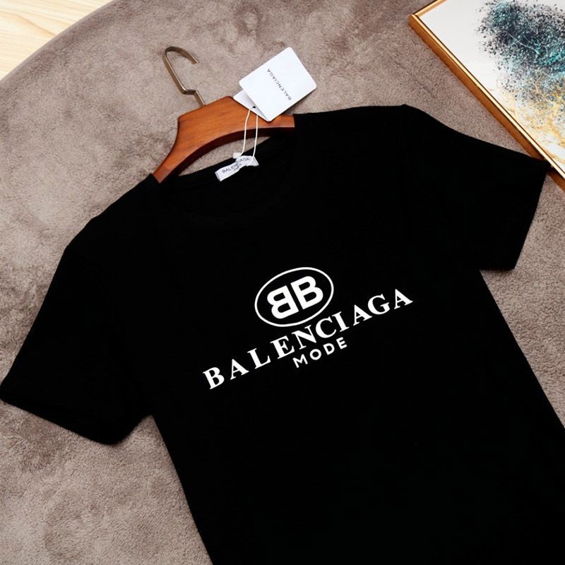 ★日本!!人気！バレンシアガ ロゴプリント Tシャツ 偽物 クルーネック bab53307