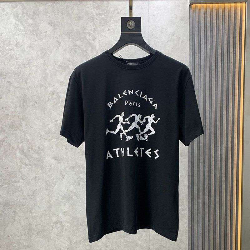 争奪戦バレンシアガ athletes Tシャツ コピー ブラック bay32751