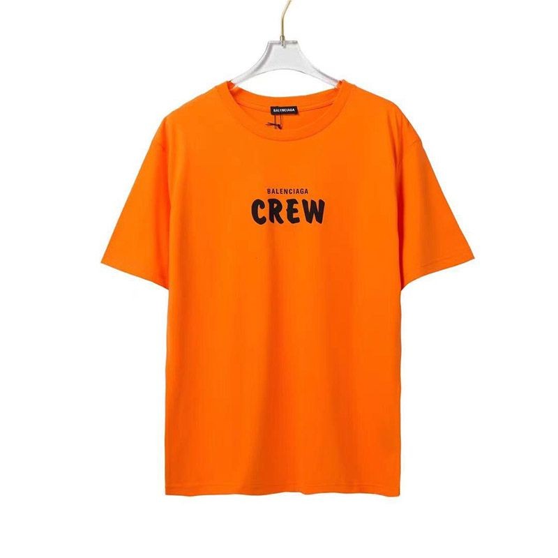 争奪戦バレンシアガ CREWロゴ Tシャツ コピー オレンジ baj54841