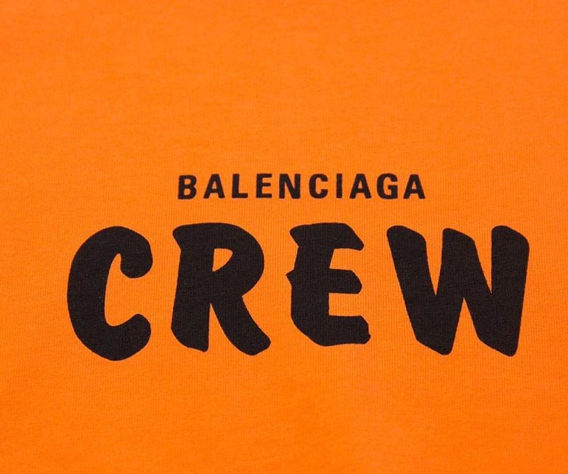 争奪戦バレンシアガ CREWロゴ Tシャツ コピー オレンジ baj54841