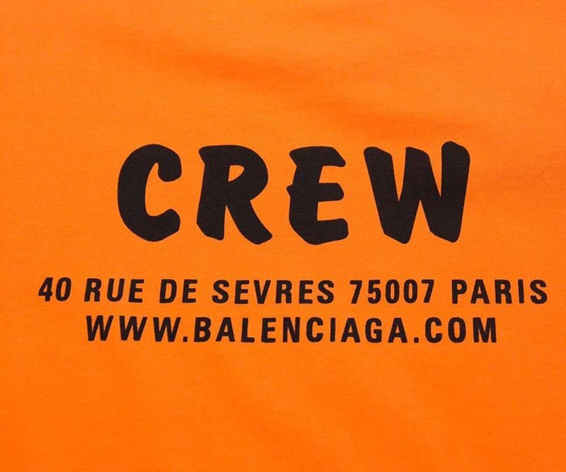 争奪戦バレンシアガ CREWロゴ Tシャツ コピー オレンジ baj54841