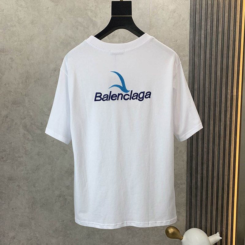 大人気！バレンシアガ コピー クルーネックロゴ Tシャツ ホワイト bao54750