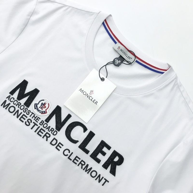 ☆超人気☆◆モンクレール Tシャツ スーパーコピー◆ブラック ロゴ コットン mom34924