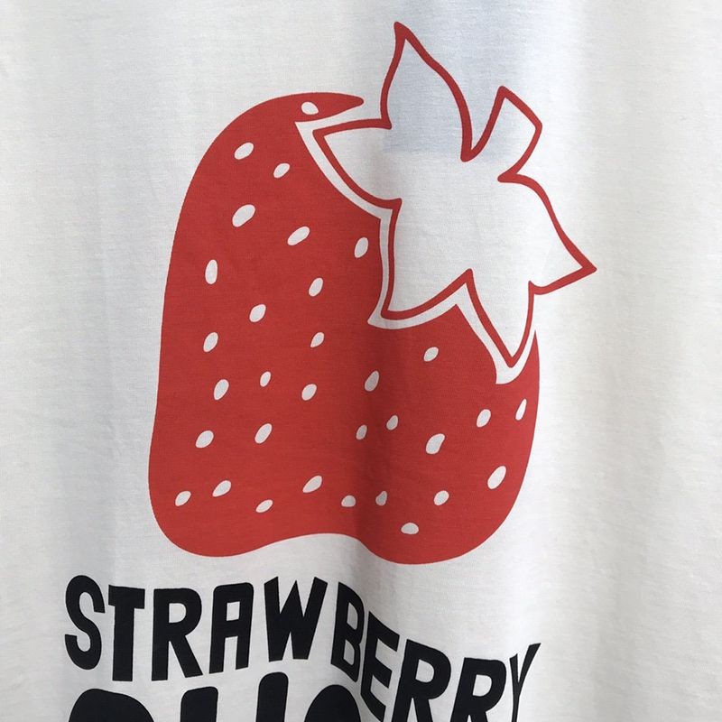 セール新作★"グッチ STRAWBERRY 偽物" コットンTシャツ★すぐ届く！ gui32635