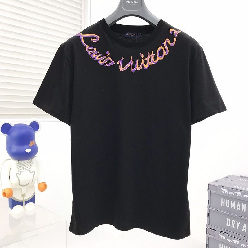 超話題!◆​ルイヴィトン Tシャツ 偽物 トップス 半袖 メンズ レッド vuk63558