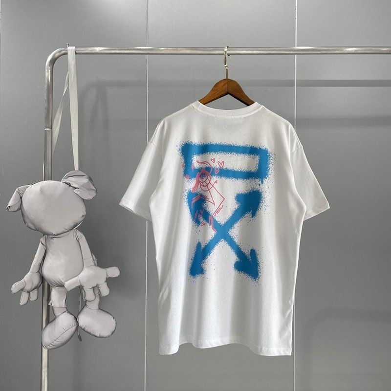 21AW新作オフホワイト グラフィティ アローロゴTシャツ コピー ofw33659