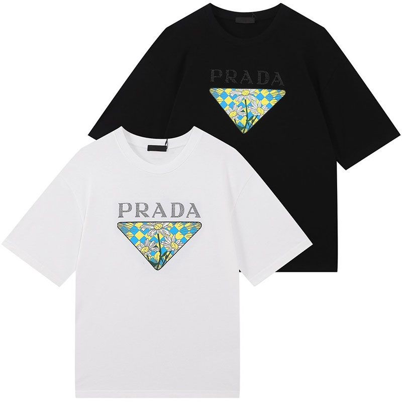 可愛いプラダ ロゴ コットンTシャツ スーパーコピー pux60442