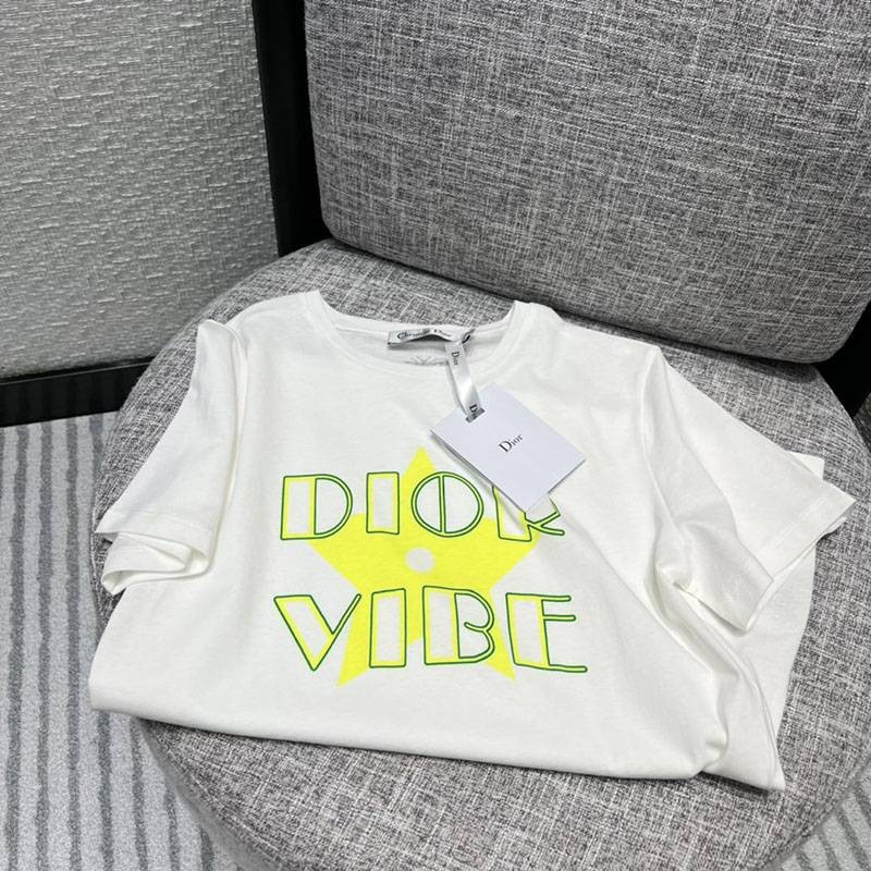 最安値挑戦ディオール VIBE Tシャツ 偽物 コットンジャージー & リネン dei13685