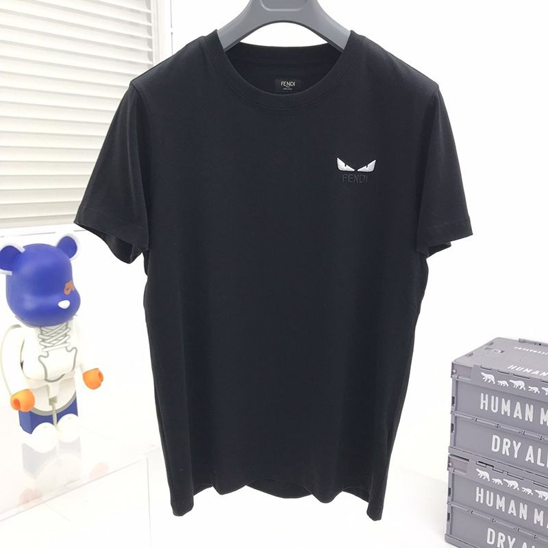 争奪戦 フェンディモンスター ロゴ クルーネック コピー Tシャツ fev46686