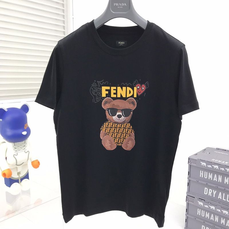 セール新作 フェンディ◆クルーネックロゴジャージー コピーTシャツ feu30299