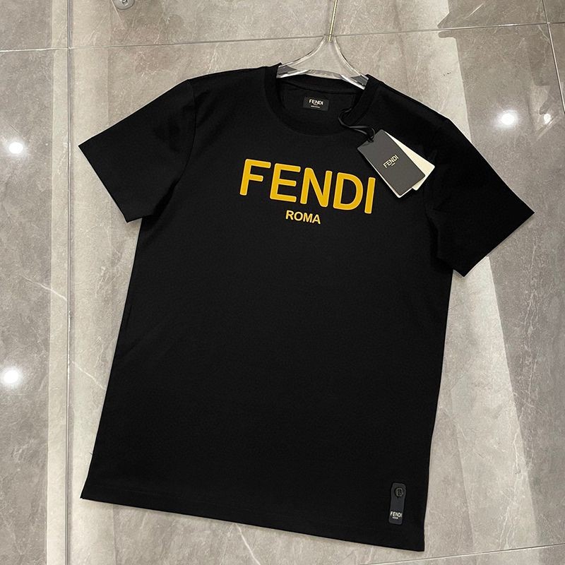 入手困難 フェンディ◆クルーネックロゴジャージーTシャツ fev16119