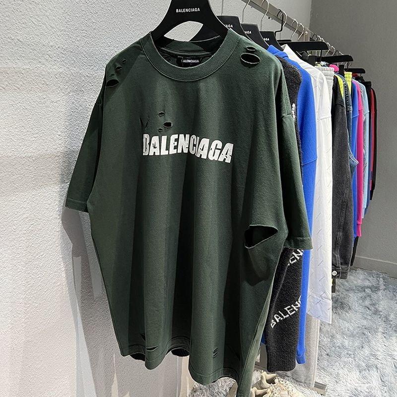 【日本未発売】バレンシアガ ロゴ入りコットンTシャツ コピー bar32377