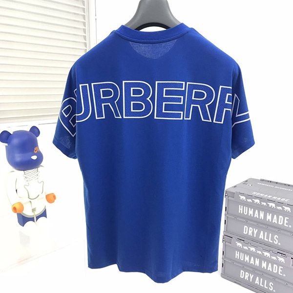 人気急上昇バーバリー Tシャツ コピー クルーネック 半袖 ロゴ Baw12575