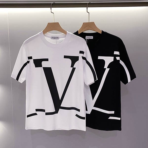 ヴァレンティノ Tシャツ コピー VLTN コットンロゴ Tシャツ 2色 Vut28423