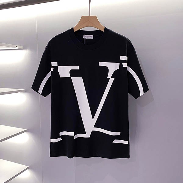 ヴァレンティノ Tシャツ コピー VLTN コットンロゴ Tシャツ 2色 Vut28423