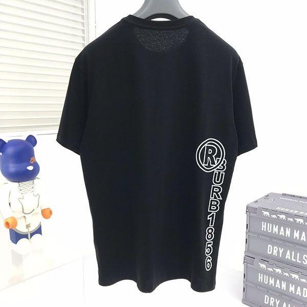 超話題!バーバリー Tシャツ 偽物 ホースフェリー プリント コットン Baj57044