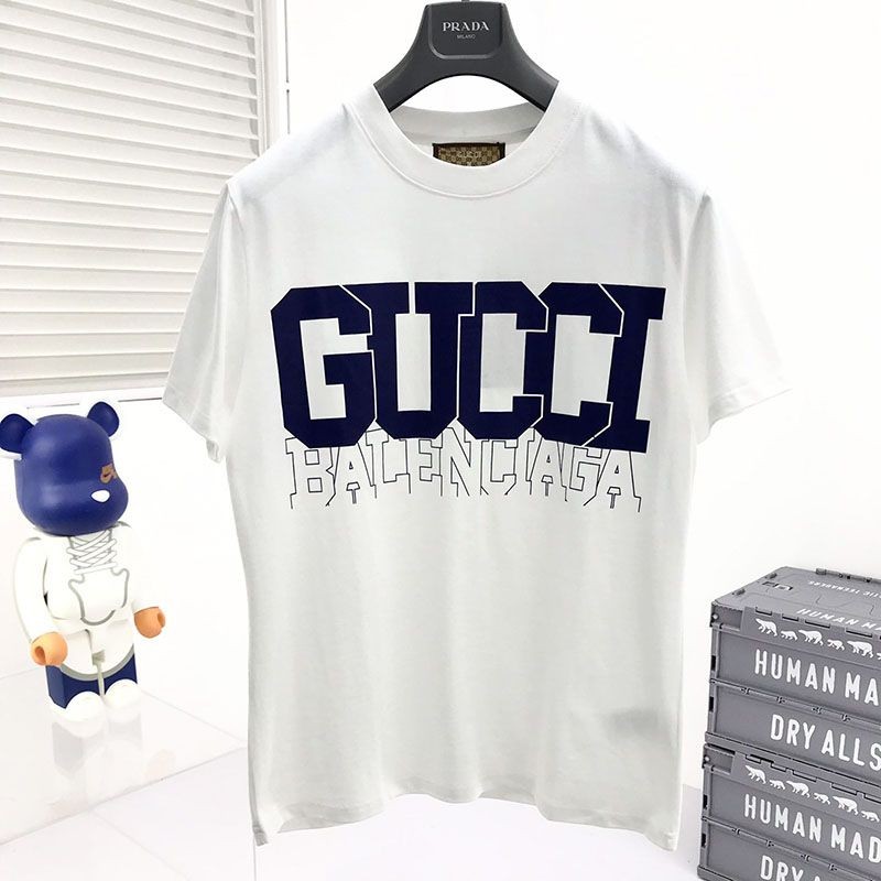 可愛い【グッチ】パームツリー コットン ジャージー Tシャツ 偽物 2色 gut66878