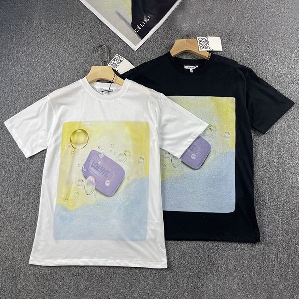 送料込ロエベ マルチカラー グラフィック コットン Tシャツ スーパーコピー 2色 lot48125