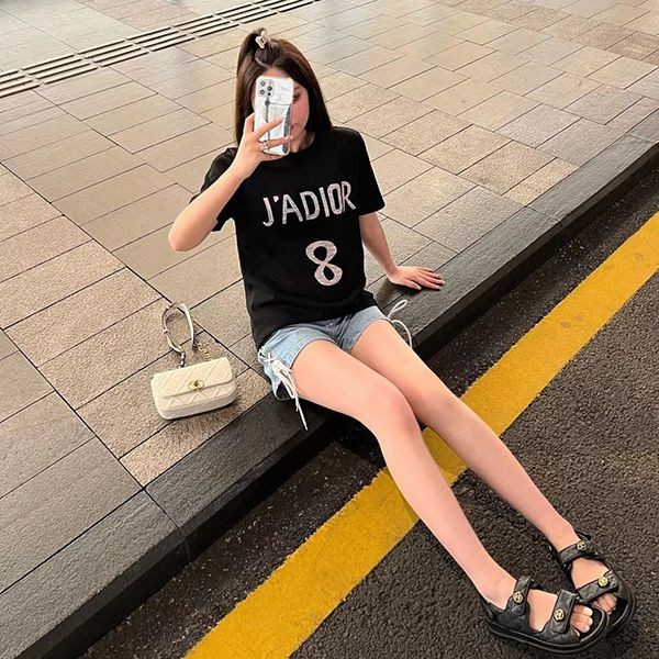 ★日本!!人気！かっこ可愛い♡ ディオール JADIOR ロゴ コットン Tシャツ コピー dei71683