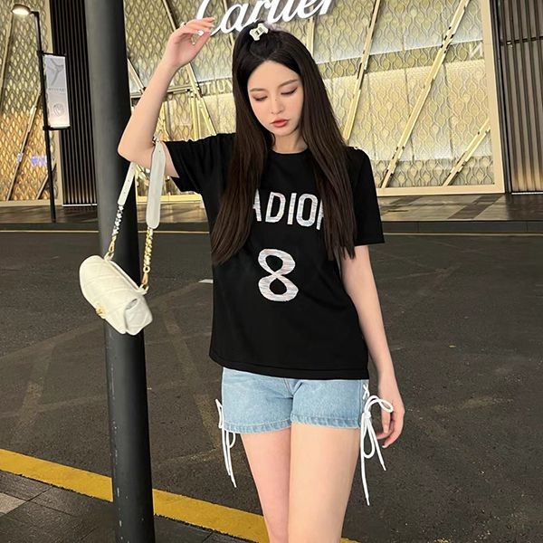 ★日本!!人気！かっこ可愛い♡ ディオール JADIOR ロゴ コットン Tシャツ コピー dei71683