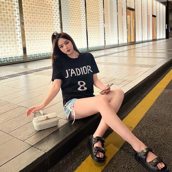 ★日本!!人気！かっこ可愛い♡ ディオール JADIOR ロゴ コットン Tシャツ コピー dei71683