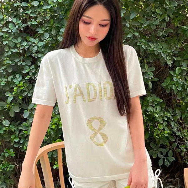 かっこ可愛い♡ ディオール JADIOR ロゴ コットン Tシャツ 偽物 deu18010