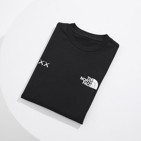 ノースフェイス XX KAWS 偽物 エンブロイダリー コットンTシャツ Noy44533