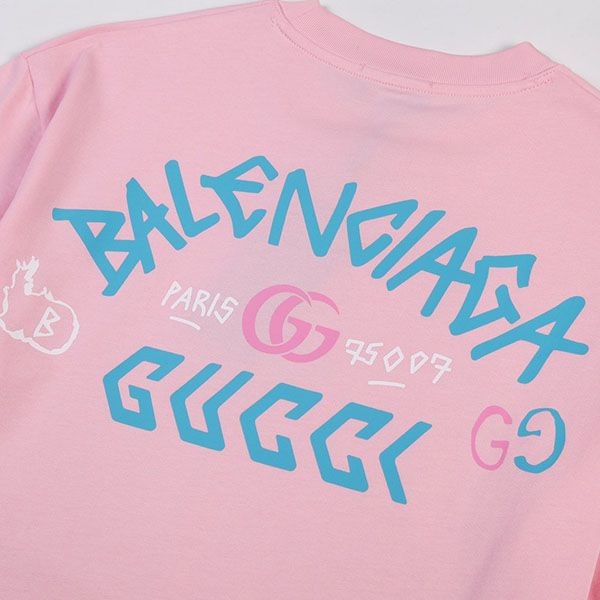 超希少！バレンシアガ x グッチ コラボ Tシャツ スーパーコピー bar82289