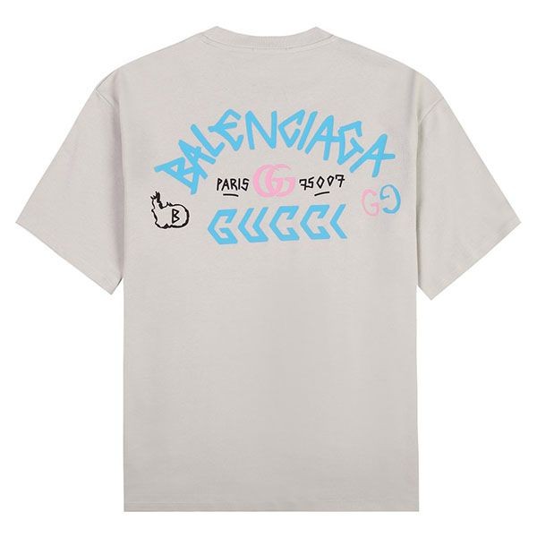 送料込 バレンシアガ x グッチ コラボ コピー Tシャツ baf05389