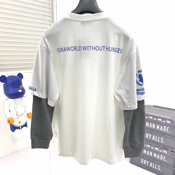 バレンシアガ WFP DOUBLE SLEEVES Tシャツ 偽物 698089TMVL29086