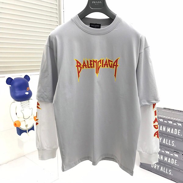 バレンシアガ METAL DOUBLE SLEEVE Tシャツ コピー 698089TMV889012