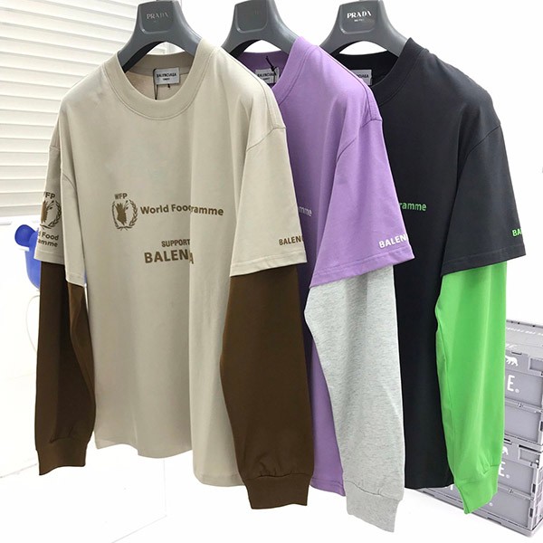 大人気!!新色 バレンシアガ 偽物 WFP DOUBLE SLEEVES Tシャツ 3色 baa62856