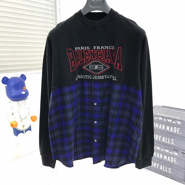 入手困難バレンシアガ B Authentic パッチド ロングスリーブ Tシャツ 偽物 698227tmm085212