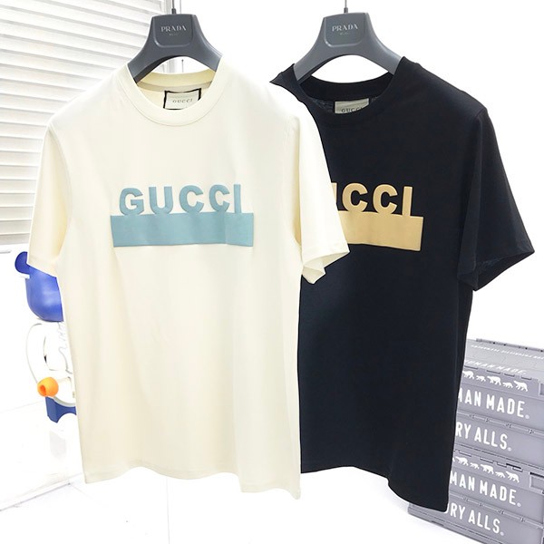 グッチ ホワイト Tシャツ コピー コットン 2色 guf64851