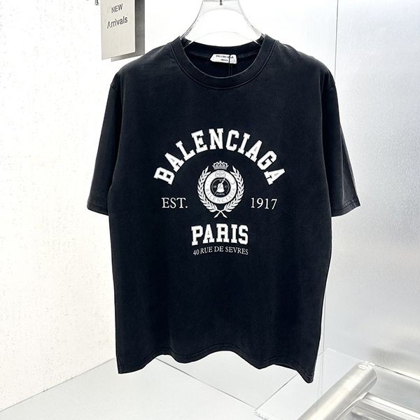 n級 おすすめバレンシアガ クラウン ロゴ プリント Tシャツ 偽物 bah90125