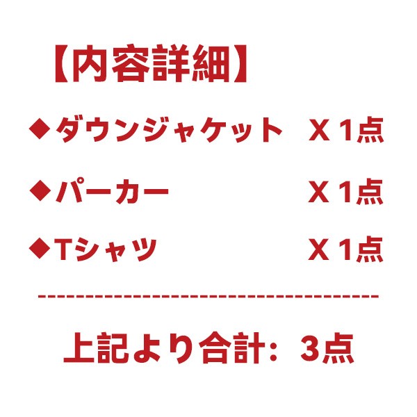 ハイブランド福袋 レディース 2023★スーパーコピー服(ダウン・パーカー・Tシャツ)3点★ roa46802