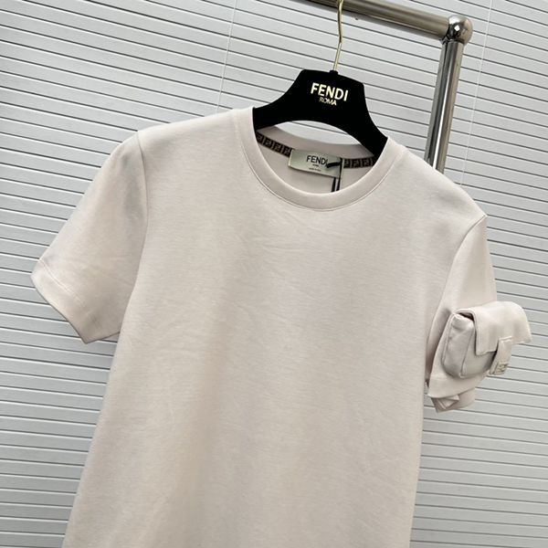 最新でオシャレフェンディ バゲット FFバックル付きコットンTシャツ 偽物 feu76258