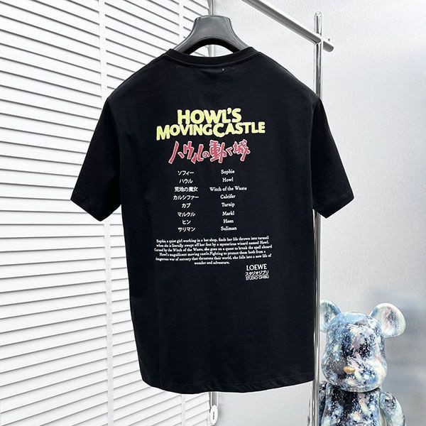 ロエベ×ジブリ ハウルの動く城 Tシャツ コピー コットン lod13369