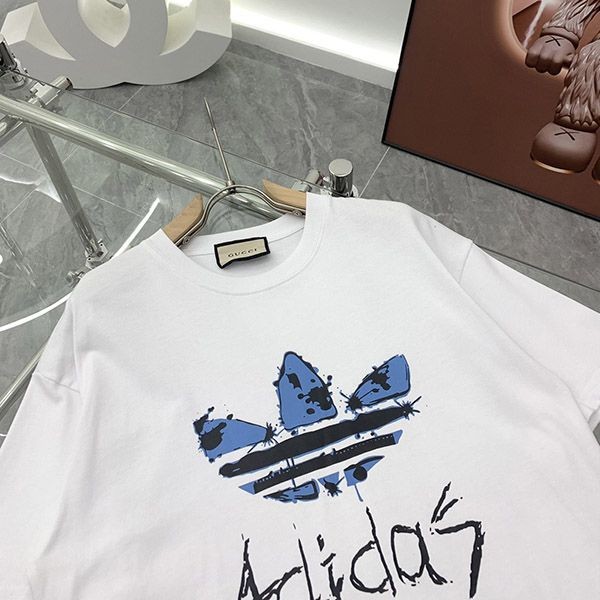 送料込 adidas x グッチ コットン Tシャツ スーパーコピー gui13594