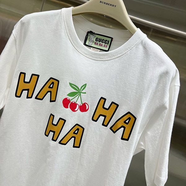 売上総額１位！グッチ さくらんぼ コットン Tシャツ 偽物 gug98874